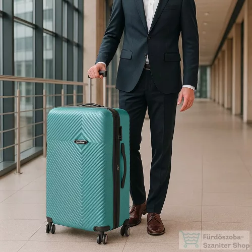 Leziter TraveLux Pro XXIV gurulós bőrönd szett lagúnakék LTRPBS-XX-LK