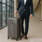 Leziter TraveLux Pro XXIV gurulós bőrönd szett szürke LTRPBS-XXIV-GR