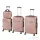 Leziter TraveLux Pro XXV gurulós bőrönd szett rosegold LTRPBS-XXV-RG