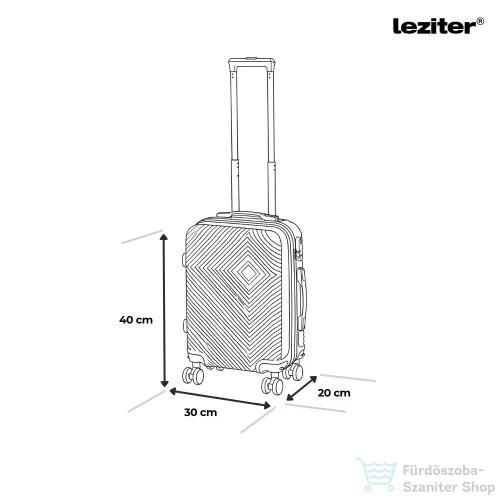 Leziter TraveLux Pro XXXXXIV gurulós bőrönd szett szürke LTRPBS-XXXXXIVGR