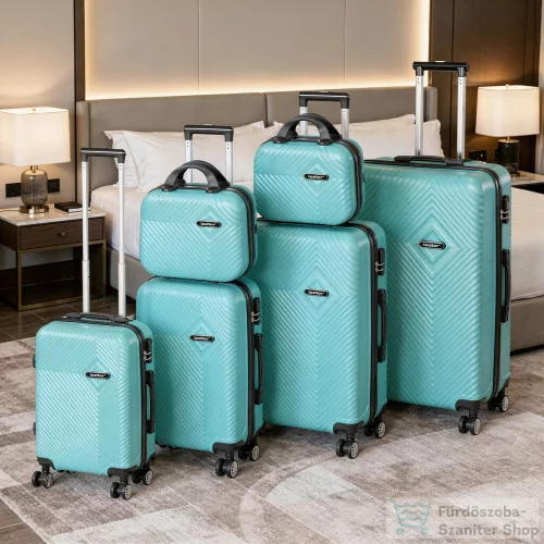Leziter TraveLux Pro XXXXXIV gurulós bőrönd szett lagúnakék LTRPBS-XXXXXIVLK