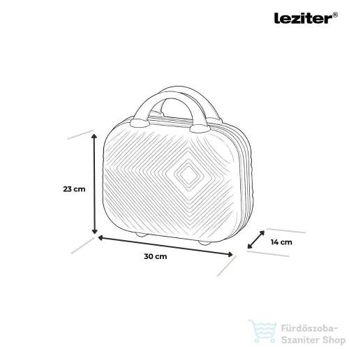 Leziter TraveLux Pro XXXXXIV gurulós bőrönd szett lagúnakék LTRPBS-XXXXXIVLK