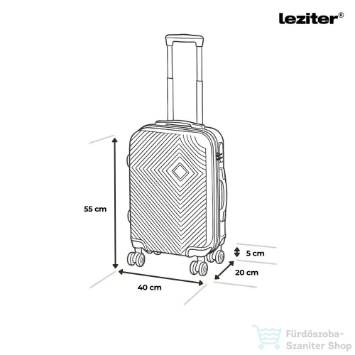 Leziter TraveLux Pro XXXXXIV gurulós bőrönd szett lagúnakék LTRPBS-XXXXXIVLK