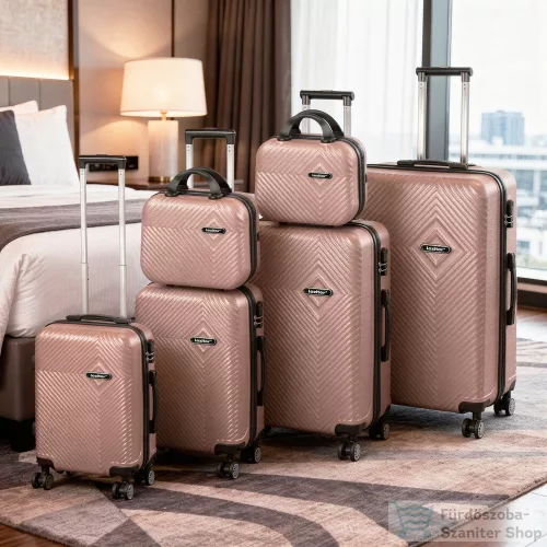Leziter TraveLux Pro XXXXXIV gurulós bőrönd szett rosegold LTRPBS-XXXXXIVRG