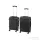 Leziter TraveLux Urban IX gurulós bőrönd szett fekete LTRUBS-IX-BL