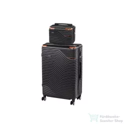   Leziter TraveLux Urban V gurulós bőrönd szett fekete LTRUBS-V-BL
