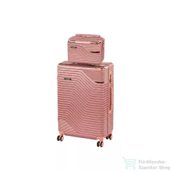   Leziter TraveLux Urban V gurulós bőrönd szett lazacrózsaszín LTRUBS-V-LR