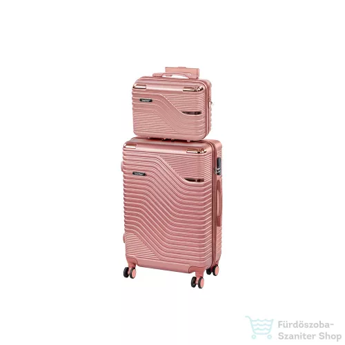 Leziter TraveLux Urban VII gurulós bőrönd szett lazacrózsaszín LTRUBS-VII-LR