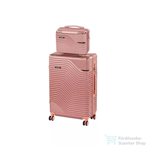Leziter TraveLux Urban VIII gurulós bőrönd szett lazacrózsaszín LTRUBS-VIII-LR