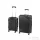 Leziter TraveLux Urban X gurulós bőrönd szett fekete LTRUBS-X-BL