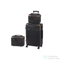   Leziter TraveLux Urban XIII gurulós bőrönd szett fekete LTRUBS-XIII-BL