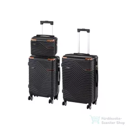   Leziter TraveLux Urban XV gurulós bőrönd szett fekete LTRUBS-XV-BL