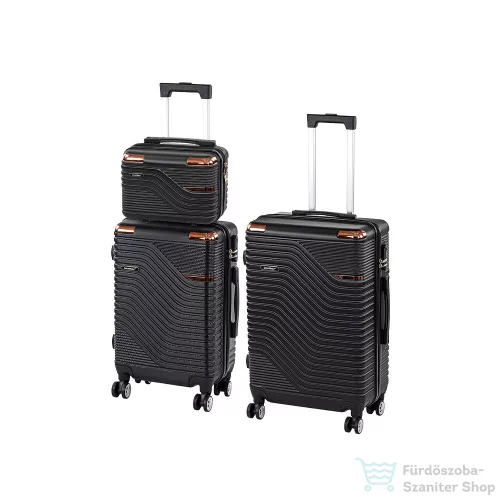 Leziter TraveLux Urban XV gurulós bőrönd szett fekete LTRUBS-XV-BL