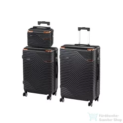   Leziter TraveLux Urban XVII gurulós bőrönd szett fekete LTRUBS-XVII-BL