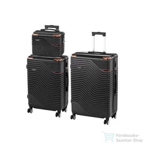 Leziter TraveLux Urban XX gurulós bőrönd szett fekete LTRUBS-XX-BL