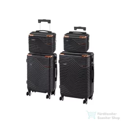   Leziter TraveLux Urban XXII gurulós bőrönd szett fekete LTRUBS-XXII-BL
