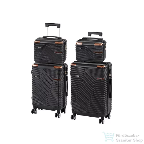 Leziter TraveLux Urban XXII gurulós bőrönd szett fekete LTRUBS-XXII-BL