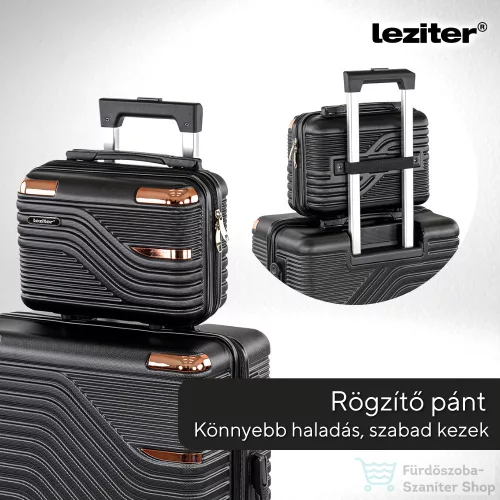 Leziter TraveLux Urban XXIII gurulós bőrönd szett fekete LTRUBS-XXIII-BL