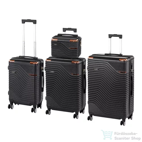 Leziter TraveLux Urban XXIV gurulós bőrönd szett fekete LTRUBS-XXIV-BL