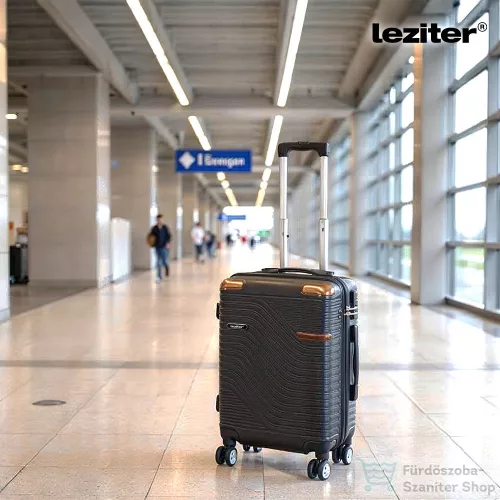 Leziter TraveLux Urban XXIV gurulós bőrönd szett fekete LTRUBS-XXIV-BL