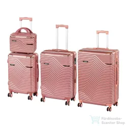   Leziter TraveLux Urban XXIV gurulós bőrönd szett lazacrózsaszín LTRUBS-XXIV-LR