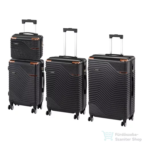 Leziter TraveLux Urban XXV gurulós bőrönd szett fekete LTRUBS-XXV-BL
