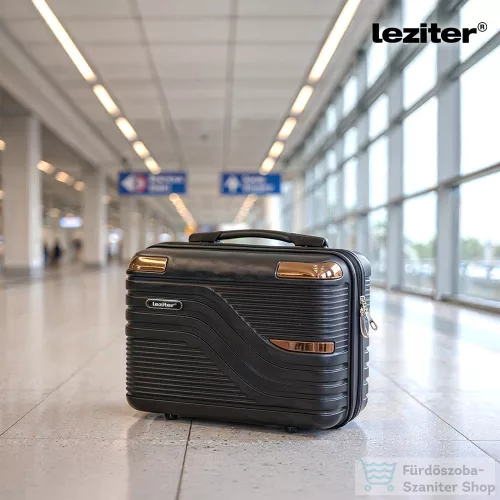 Leziter TraveLux Urban XXV gurulós bőrönd szett fekete LTRUBS-XXV-BL