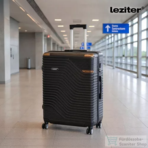 Leziter TraveLux Urban XXV gurulós bőrönd szett fekete LTRUBS-XXV-BL