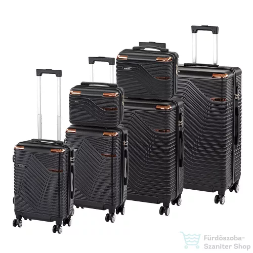 Leziter TraveLux Urban XXXXXII gurulós bőrönd szett fekete LTRUBS-XXXXXII-BL