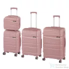 Leziter TraveLux Voyager gurulós bőrönd szett mályvarózsaszín LTRVBS-RG