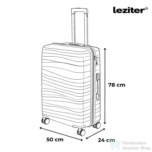 Leziter TraveLux Voyager gurulós bőrönd szett mályvarózsaszín LTRVBS-RG