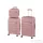 Leziter TraveLux Voyager X gurulós bőrönd szett mályvarózsaszín LTRVBS-X-RG