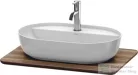 Duravit LUV 688x475 mm-es pult kivágással, American Walnut Solid Wood LU946007777