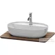 Duravit LUV 688x475 mm-es pult kivágással, American Walnut Solid Wood LU946007777