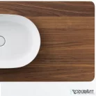 Duravit LUV 688x475 mm-es pult kivágással, American Walnut Solid Wood LU946007777