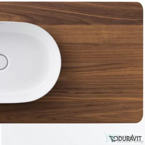 Duravit LUV 688x475 mm-es pult kivágással, American Walnut Solid Wood LU946007777