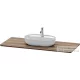 Duravit LUV 1388x595 mm-es pult kivágással, American Walnut Solid Wood LU946107777