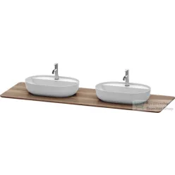   Duravit LUV 1783x 595 mm-es pult 2 kivágással, American Walnut Solid Wood LU9462B7777