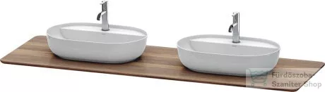Duravit LUV 1783x 595 mm-es pult 2 kivágással, American Walnut Solid Wood LU9462B7777