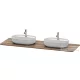 Duravit LUV 1783x 595 mm-es pult 2 kivágással, American Walnut Solid Wood LU9462B7777