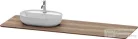 Duravit LUV 1783x 595 mm-es pult 1 db bal oldali kivágással, American Walnut Solid Wood LU9463L7777