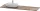 Duravit LUV 1783x 595 mm-es pult 1 db bal oldali kivágással, American Walnut Solid Wood LU9463L7777