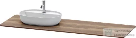 Duravit LUV 1783x 595 mm-es pult 1 db bal oldali kivágással, American Walnut Solid Wood LU9463L7777