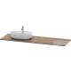 Duravit LUV 1783x 595 mm-es pult 1 db bal oldali kivágással, American Walnut Solid Wood LU9463L7777