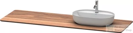 Duravit LUV 1783x 595 mm-es pult 1 db jobb oldali kivágással, American Walnut Solid Wood LU9463R7777