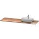 Duravit LUV 1783x 595 mm-es pult 1 db jobb oldali kivágással, American Walnut Solid Wood LU9463R7777