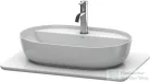 Duravit LUV 688x475 mm-es kvarckő pult kivágással, Quartz Stone White Structure LU946501717