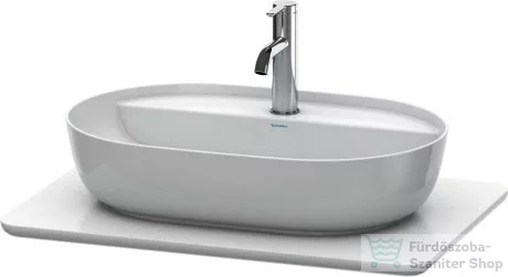 Duravit LUV 688x475 mm-es kvarckő pult kivágással, Quartz Stone White Structure LU946501717