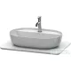 Duravit LUV 688x475 mm-es kvarckő pult kivágással, Quartz Stone White Structure LU946501717