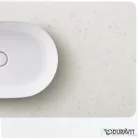 Duravit LUV 688x475 mm-es kvarckő pult kivágással, Quartz Stone White Structure LU946501717